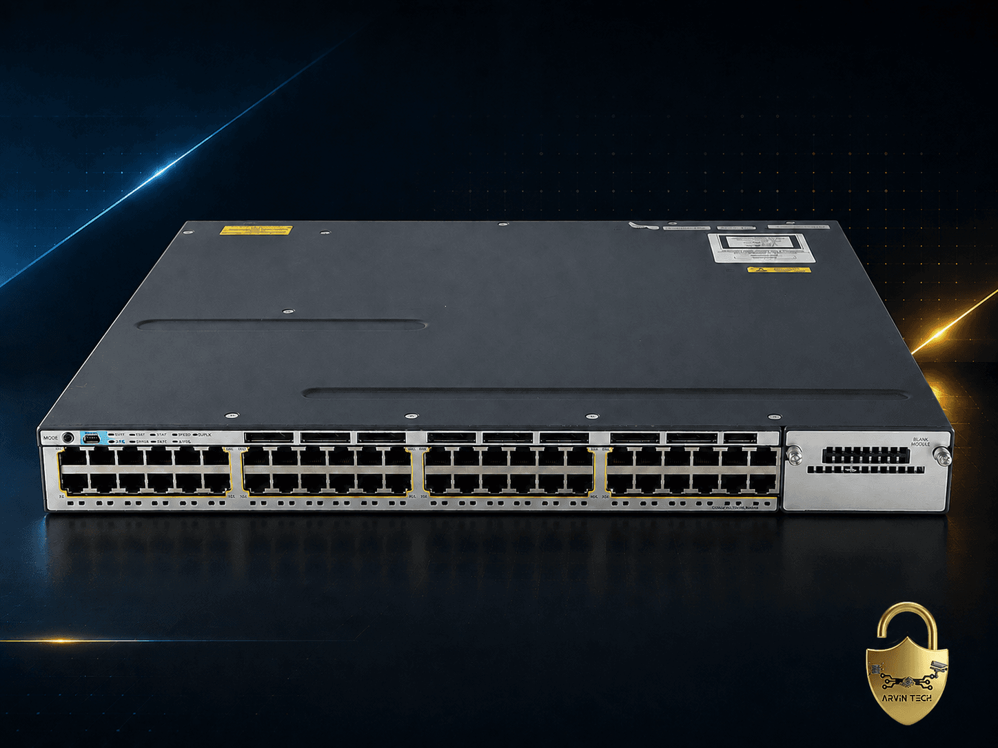 سوئیچ Cisco Catalyst WS-C3750X-48PF-S با 48 پورت Gigabit PoE Plus