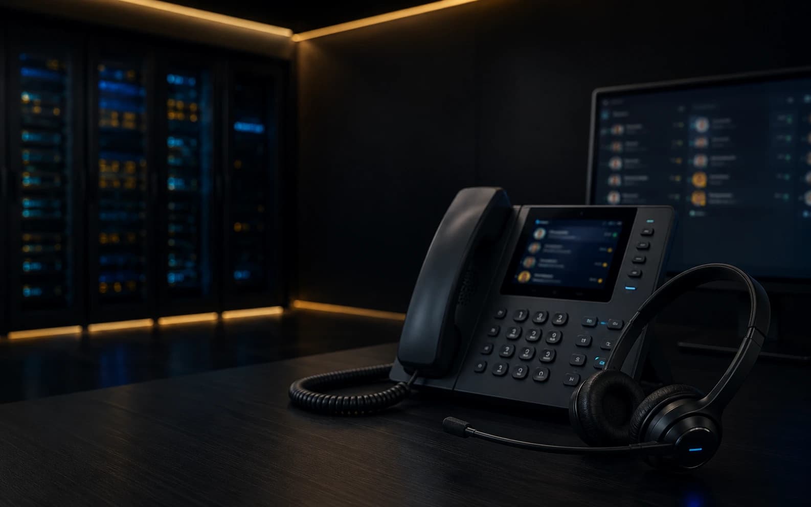 تلفن تحت شبکه و هدست مرکز تماس برای ارتباطات VoIP سازمانی